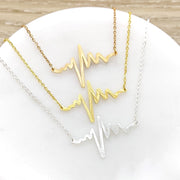 Stepdaughter Gift, Stepmother Gift, EKG Heartbeat Necklace, Blended Family Gift, Stepdaughter Jewelry, Half-Sister Gift, Stepsister Gift