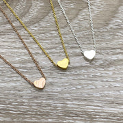 Unbiological Sister Gift, Tiny Heart Necklace, Personalized Gift, Sisters Keepsake, Sister-in-Law Gift, Sister I Got To Choose, Minimal