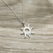 You Are My Sunshine Gift, Silver Sun Pendant, Dainty Necklace, Gifts for Her, Birthday Gift, Gift for Best Friend, Simple Reminders Jewelry