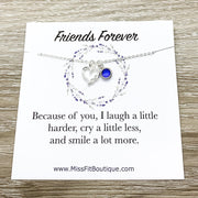 Friends Forever Quote, Infinity Heart Pendant Necklace, Friendship Necklace, Dainty Jewelry, Personalized Friend Gift, Birthday Jewelry