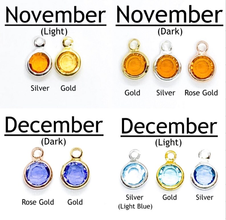 Add On Birthstone, Tiny Birthstone Bead Charm, 6mm