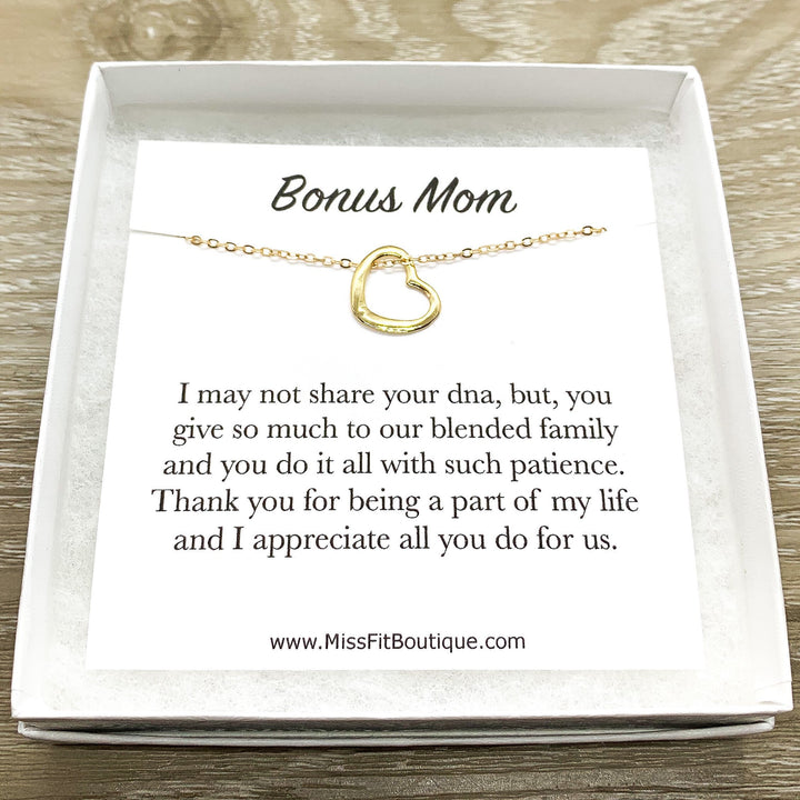 Bonus Mom Gift, Sentimental Gift for Stepmom, Like a Mother to Me Gift, Dainty Necklace, Appreciation Gift from Bonus Daughter, Mom Necklace