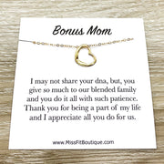 Bonus Mom Gift, Sentimental Gift for Stepmom, Like a Mother to Me Gift, Dainty Necklace, Appreciation Gift from Bonus Daughter, Mom Necklace