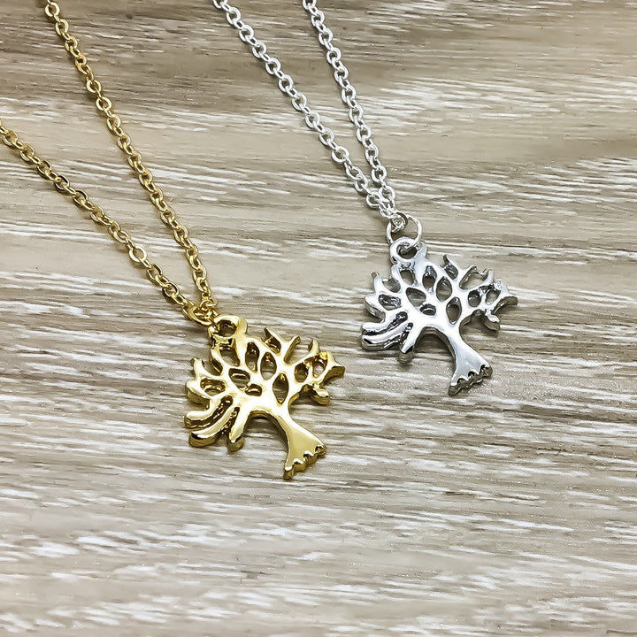 Collier Arbre, Cadeau Personnalisé pour Sœurs, Citation « Branches du Même Arbre », Cadeau pour Petite Sœur, Cadeau pour Amoureux de la Nature, Cadeau d'Anniversaire pour Sœur