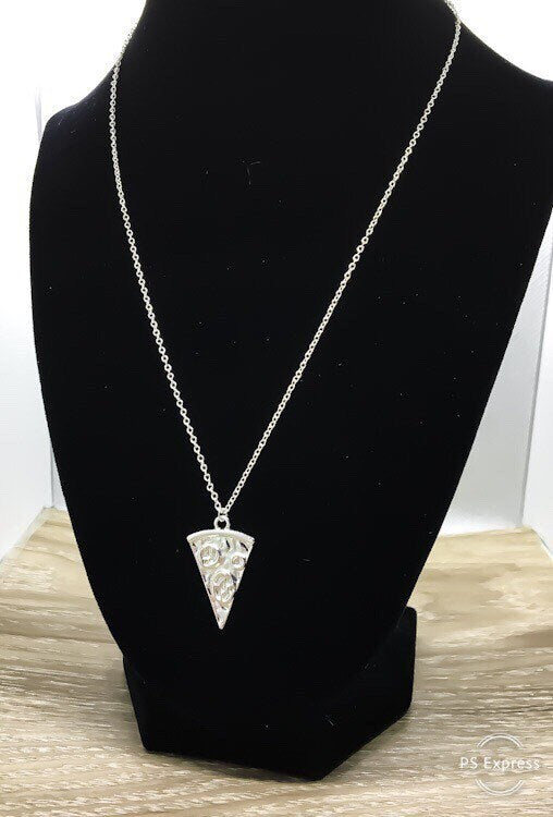 Collier Mini Pizza, Carte Part de Bonheur, Collier d'Amitié, Carte Mignonne pour Amies, Bijou Pizza, Cadeau Meilleure Amie, Collier BFF Cadeau pour Elle