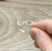 Eyeglass Ring Silver, Glasses Ring, Nerdy Ring, Statement Ring, Dainty Spectacles Ring, Adjustable Ring, Cute Rings, Book Lover Gift