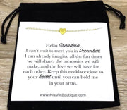 Gift for Grandma from Baby, Heart Necklace, Pregnancy Announcement Gift, Baby Reveal Jewelry, First Time Grandmother, New Baby Gift