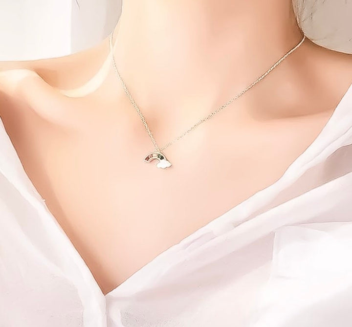 Carte Arc-en-ciel d'espoir, Collier Petit Arc-en-ciel, Cadeau de naissance, Bijoux pour nouvelle maman, Cadeau Bébé Arc-en-ciel, Cadeau de soutien à l'infertilité, Cadeau réconfortant