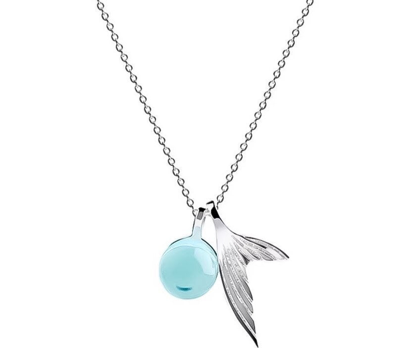 Cadeau sirène, Collier sirène, Collier cristal bleu, Bijou en argent sterling, Amour des sirènes, Collier d'amitié, Cadeau esprit libre, Fêtes