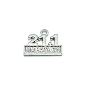 21.1 Marathon Charm, Running Charm, Runner Charms, Half Marathoner Charms, Fitness Charms, Jewelry Findings, Racing Charm, Stocking Stuffer