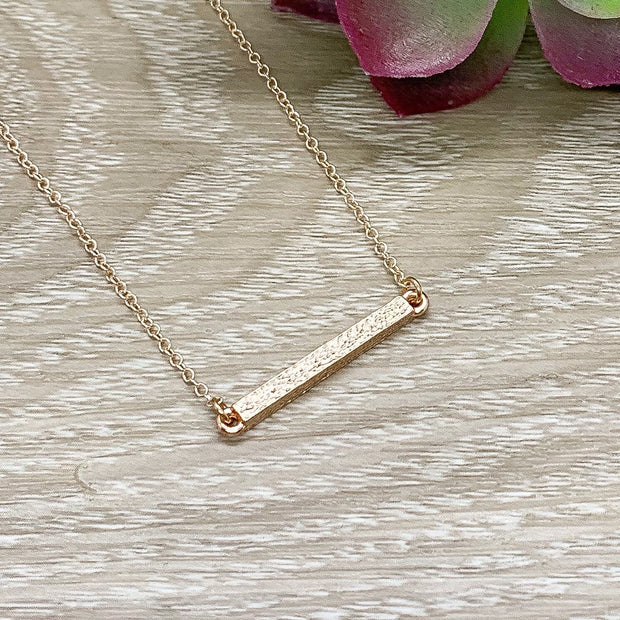 Bonus Daughter Necklace, Rose Gold Bar Necklace, Gift for Stepdaughter, Meaningful Jewelry, Gift from Step Mom, Birthday Gift, Holiday Gift