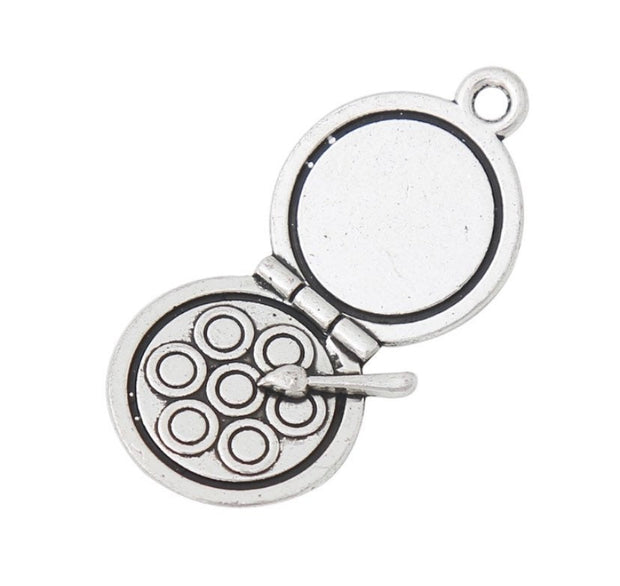 1 Makeup Compact Charm, Eyeshadow Pallette Charm, Esthetician Charms, Individual Charm, Makeup Charm, Girlie Charm, Teen Girl Charm, Beauty