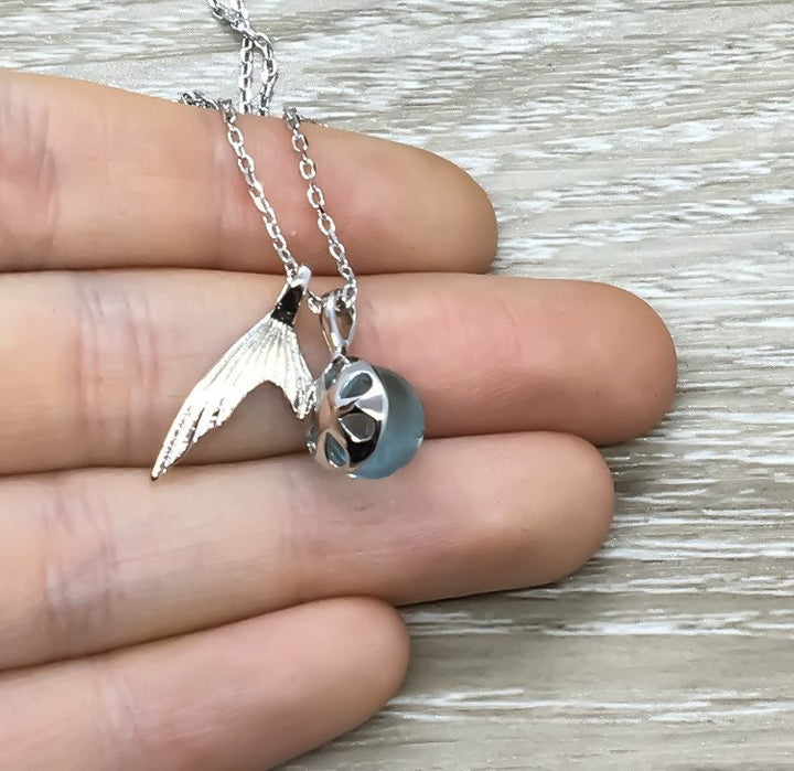 Cadeau sirène, Collier sirène, Collier cristal bleu, Bijou en argent sterling, Amour des sirènes, Collier d'amitié, Cadeau esprit libre, Fêtes