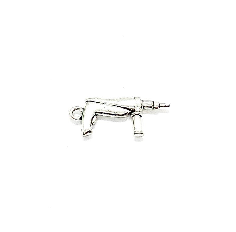 1 Tiny Nail Gun Charm, Power Tool Charm, Handyman Charms, Gift for Carpenter, Tools Charm, Construction Charm, Gift for Him