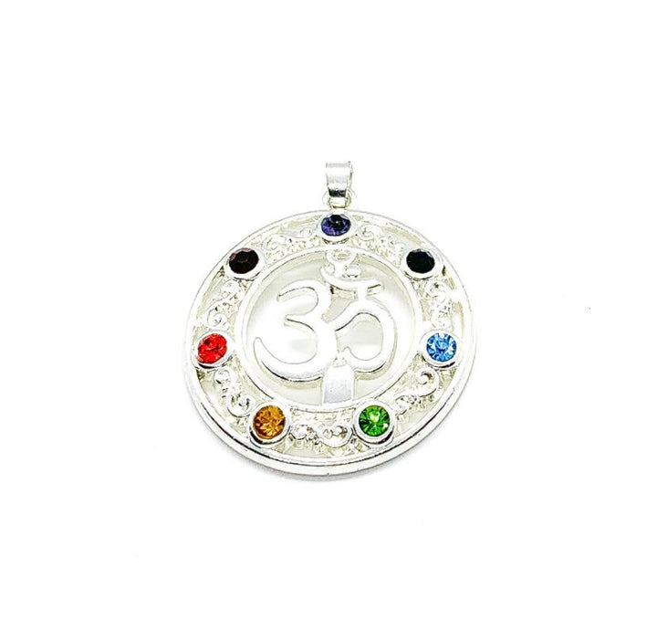 7 Chakras Charm, Yoga Charm, Yogi Charm, Om Symbol, OM Charm, Findings, Yoga Teacher Gift, Spiritual Charms