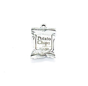 1 Potato Chips Bag Charm, Individual Charms, Snack Food Charms, Teen Charms, Miniature Bag of Chips, Charms, Food Lover Gift, DIY Jewelry