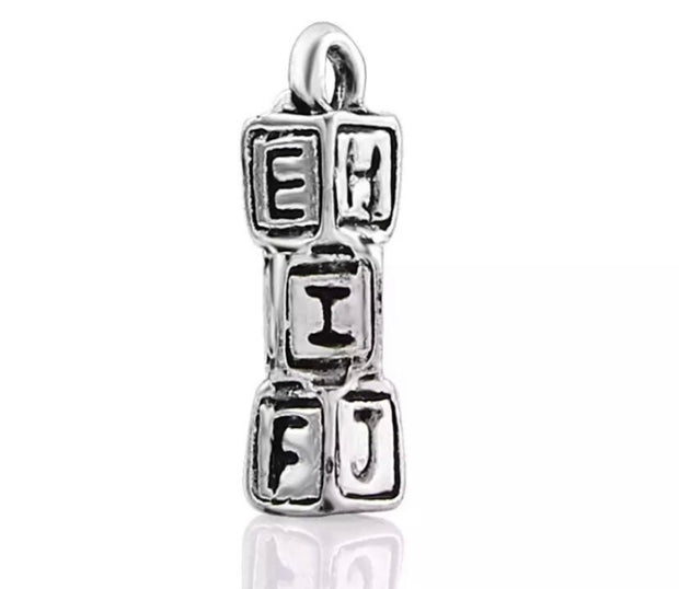 1 Baby Blocks Charm Silver, Tiny Toy Block Pile Charm, Individual Charms, New Baby Charms, Mommy Charms, Mom Charms, DIY Craft, Cute Charms