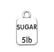 1 Sugar Bag Charm, Individual Charms, Tiny Bag of Sugar Charm, Ingredient Charms, Baking Charms, Baker Charms, Kitchen Charms, Bakery Charms