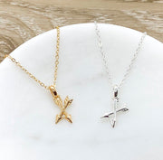 Soul Sisters, Crossed Arrows Necklace Set for 2 with Card, Gold, Silver, Friend