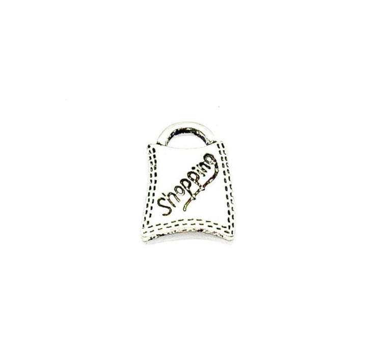 1 Tiny Shopping Bag Charm, Girls Charms, Individual Charm, Shopper Gift, Girlie Charm, Teen Girl Charm, Shopaholic, Shopping Charm