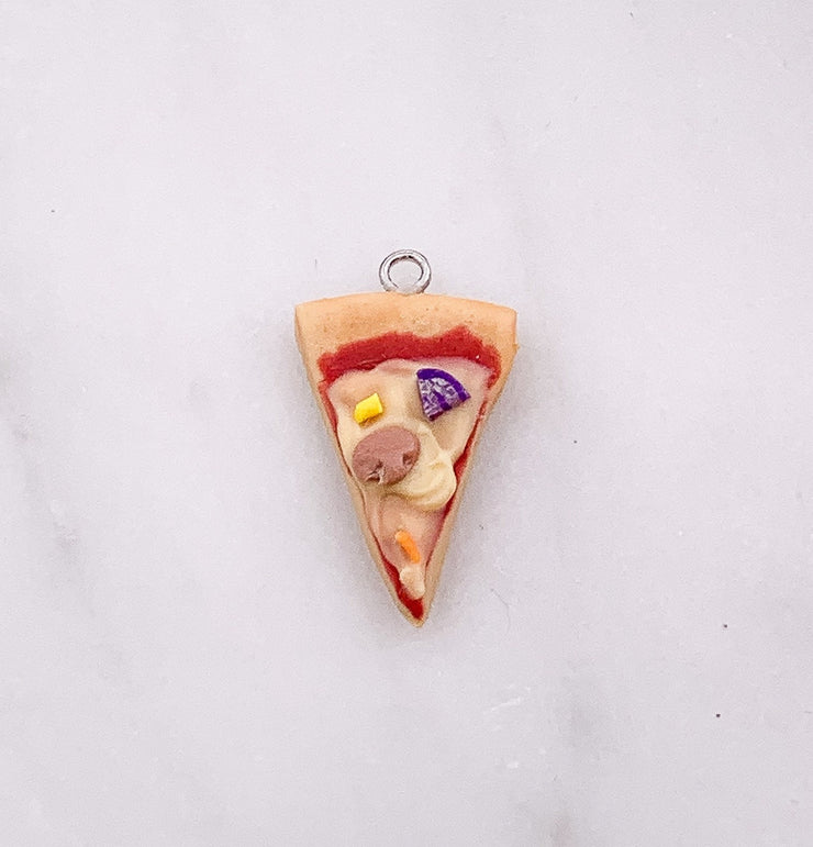 Pizza Keychain, Pizza Lover, Cute Gift For Her, Pizza Addict, Unique Keychain, Pizza Slice Charm, Gag Gift, Foodie Gift, Junk Food