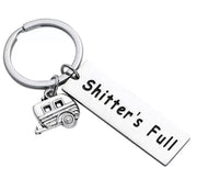 Shitter’s Full Keychain, Christmas Vacation, Cousin Eddie, RV Humour Keyring, Gag Gift, Camping Keychain, RV Charm, Dad Keyholder