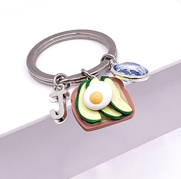 Avocado Toast Keychain, Vegetarian Gift, Cute Food Gift, Diet Motivation, Unique Keychain, Dietician Gift, Foodie Keyring, Stocking Stuffer