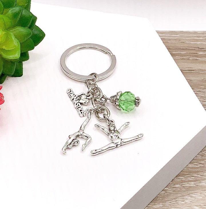 Porte-clés de gymnastique, joli cadeau pour gymnaste, breloque grand écart, anneau porte-clés étirement, breloque acrobate, cadeau pour fille, porte-clés unique pour elle