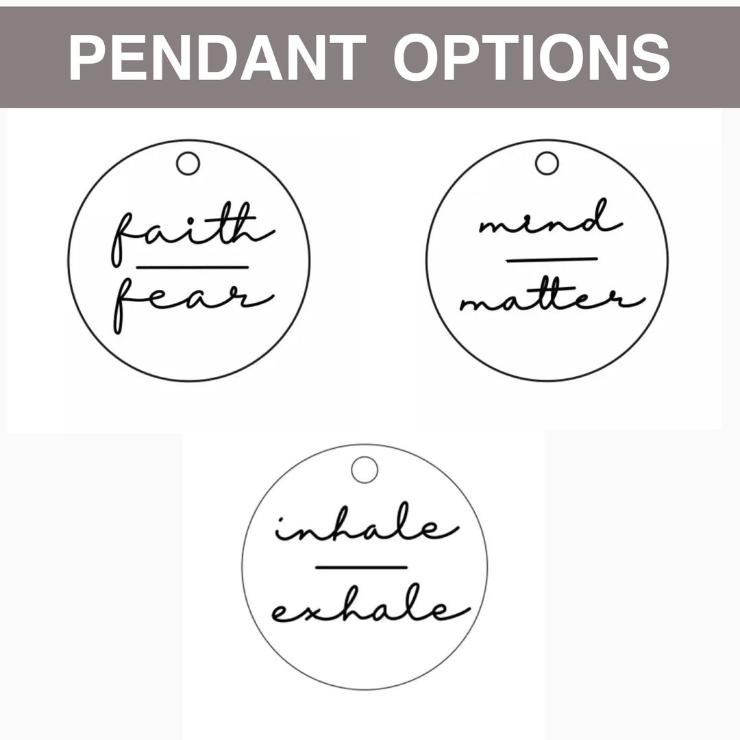 Collier « L’esprit sur la matière », Collier « Inspirer Expirer », Collier « La foi sur la peur », Bijou de motivation, Cadeau d’encouragement pour elle