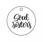 Soul Sisters Necklace, Minimalist Jewelry, Gift for Best Friend, Bonus Sister Gift, Cute Bridesmaid Necklace, Simple Engraved Pendant