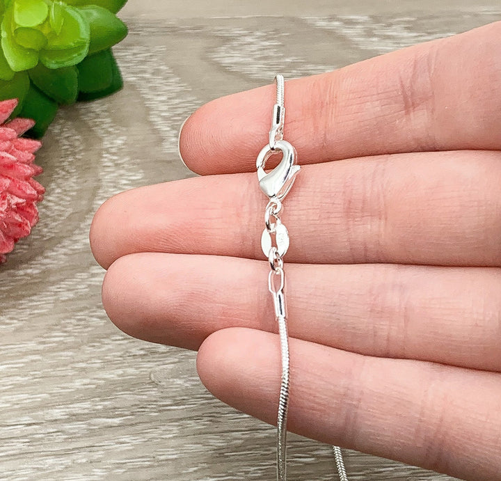 Chaîne serpent en argent sterling 925, 1 mm de largeur, pour bijoux et bijoux. Longue chaîne en argent, bijou minimaliste et délicat à faire soi-même.