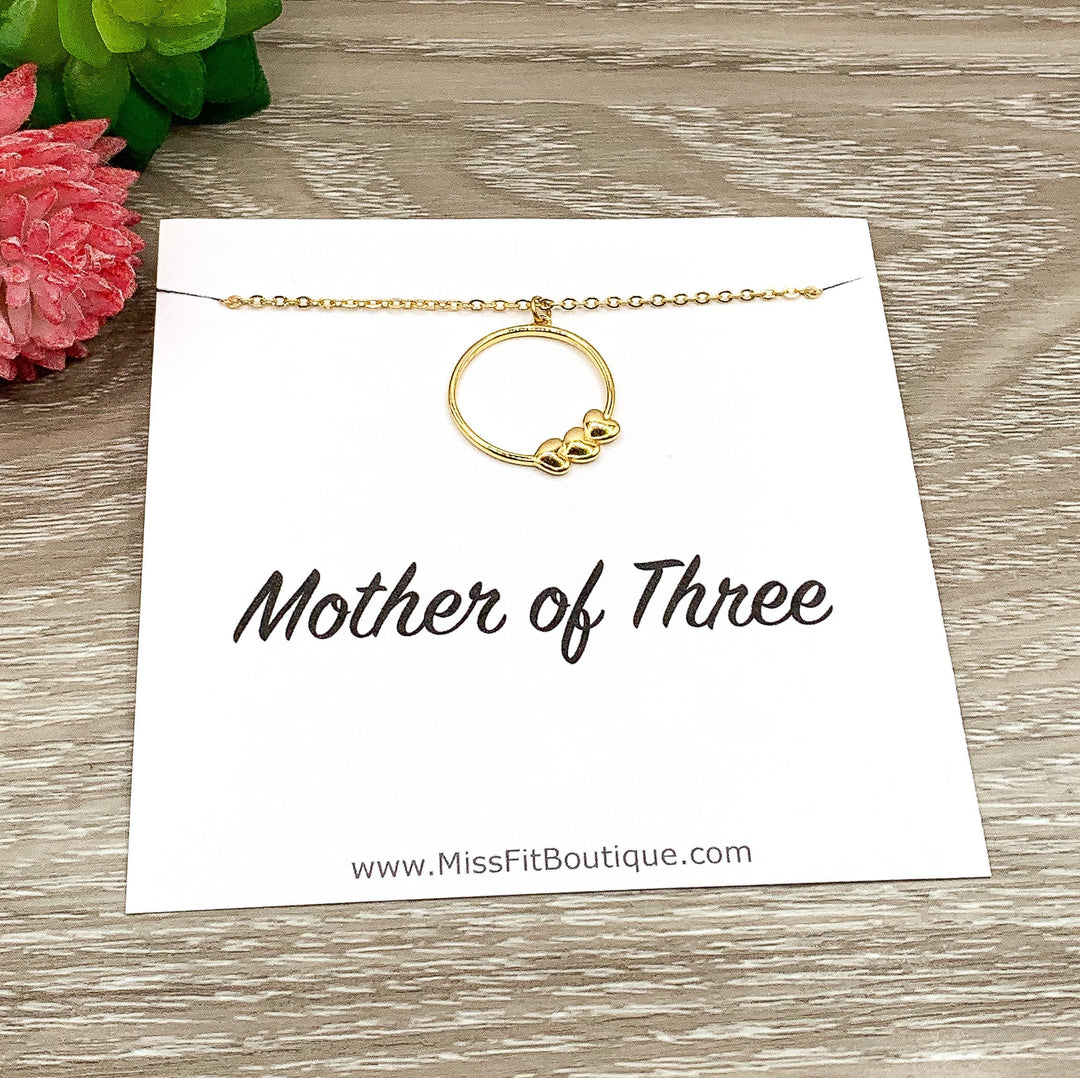 Mother of Two Necklace, Multiple Hearts Necklace, 2 Heart Pendants, Gift for Mom from Kids, Gift for Mama, Mother Birthday, Mommy Christmas