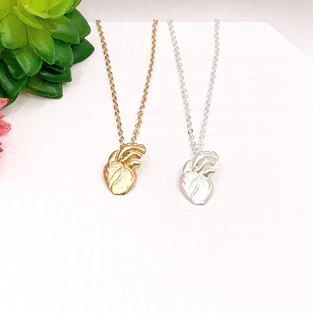 Nursing is a Work of Heart, Anatomical Heart Necklace, Nurse Appreciation Gift, Nursing Jewelry, Gift from Patient, Nursing Student Gift