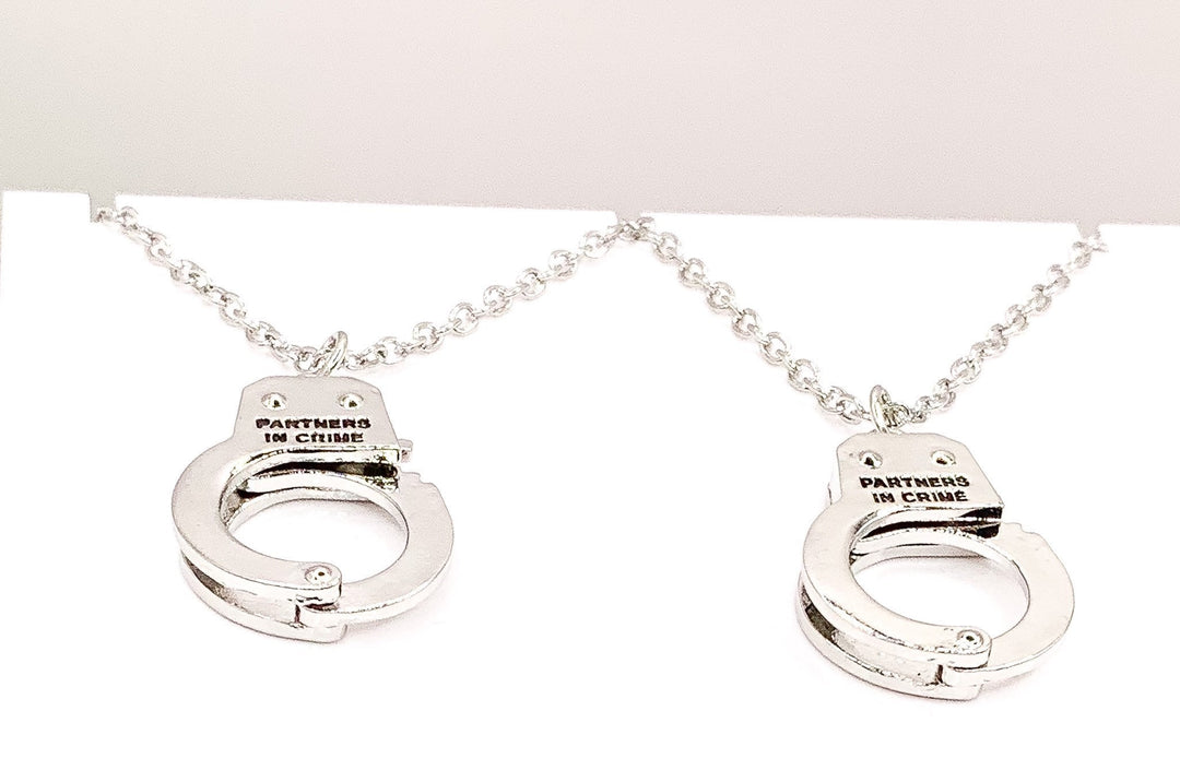Porte-clés Complices, Cadeau pour Meilleures Amies, Ensemble de 2 colliers menottes assortis, Cadeau pour Meilleure Amie, Porte-clés Amitié, Cadeau BFF, Bande
