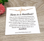 Heartbeat Necklace, Special Person Quote, Meaningful Necklace with Card, Sentimental Gift for Her, Uplifting Jewelry, Simple Reminder Gift
