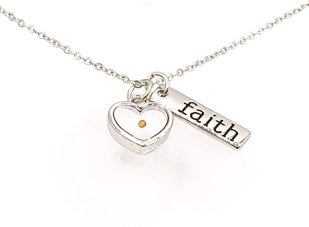 Mustard Seed Necklace, Hopeful Jewelry Gift, Faith Necklace, Christian Jewelry, Dainty Wish Necklace, Believe Necklace for Her