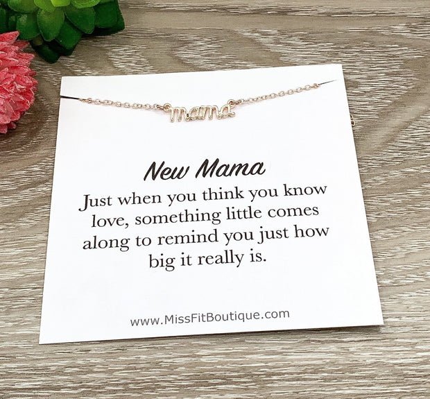 New Mama Necklace, Gift for New Mom, Motherhood Jewelry, Mommy Gift, Perfect Gift for Mom, Push Present for Her, Postpartum Gift