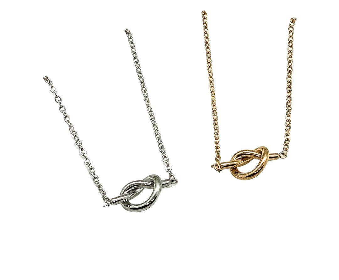 Collier « Nœud d'amitié », cadeau pour meilleure amie, collier d'amitié, collier BFF, cadeau de Noël pour meilleure amie, cadeau pour âme sœur, nœud d'amour