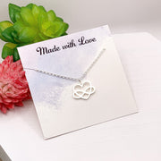 Infinite Heart Necklace, Eternity Pendant, Forever Love Gift, Simple Infinity Jewelry, Anniversary Gift from Him, Mother Necklace, Christmas