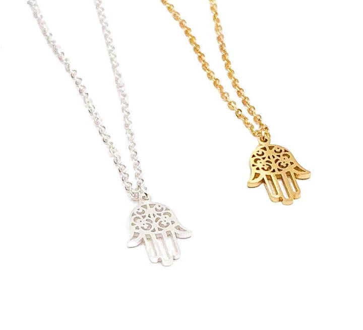 Collier Main de Hamsa en argent, cadeau de protection, bijou spirituel, collier Main de Fatima, cadeau de Hanoukka, porte-bonheur, chiromancie