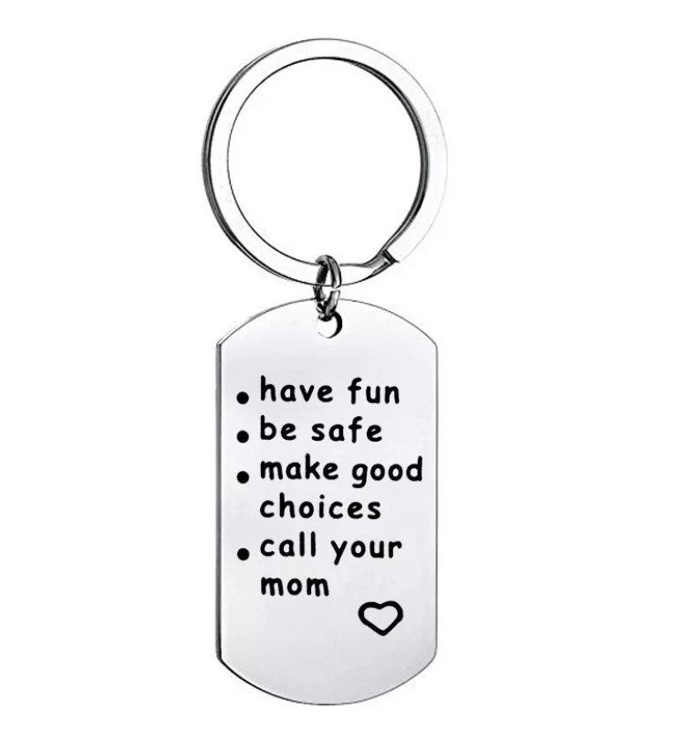 Son Keychain, Daughter Keychain, Graduation Gifts, Sweet 16 Gift for Her, Gift from Mom, Make Good Choices Keychain, Teen Keychain, Student