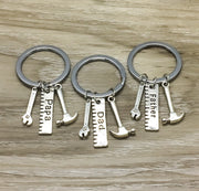 Father Keychain, Dad Keychain, Father’s Day Gift, Papa Keychain, Gift for Dad, Grandpa Keychain, Gift from Son, Gift for Him, Fête des Papas