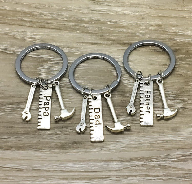 Father Keychain, Dad Keychain, Father’s Day Gift, Papa Keychain, Gift for Dad, Grandpa Keychain, Gift from Son, Gift for Him, Fête des Papas