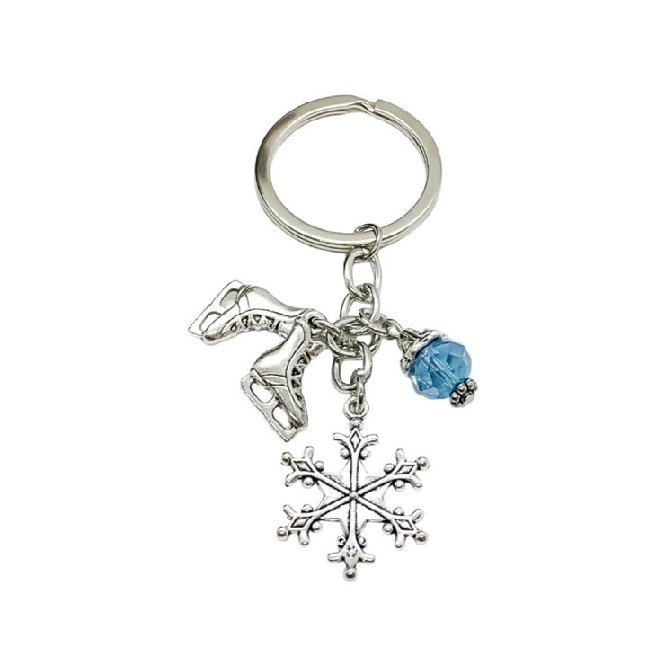 Figure Skating Keychain, Gift for Skater, Figure Skate Charm, Gift for Daughter, Gift for Young Girl, Unique Keychain, Stocking Stuffer