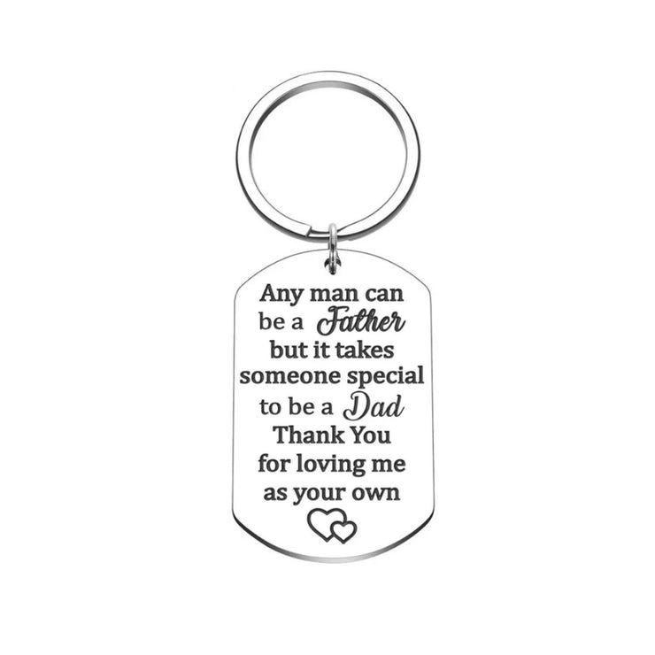 Someone Special To Be A Dad Quote, Father Keychain, Stepfather Gift, Bonus Dad Gift, Gift from Stepdaughter, Gift from Stepson, Birthday