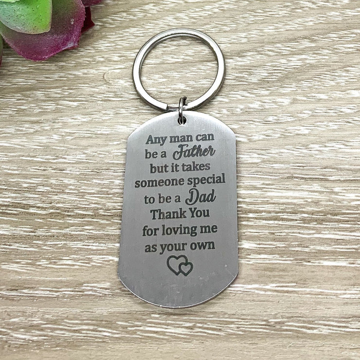 Someone Special To Be A Dad Quote, Father Keychain, Stepfather Gift, Bonus Dad Gift, Gift from Stepdaughter, Gift from Stepson, Birthday