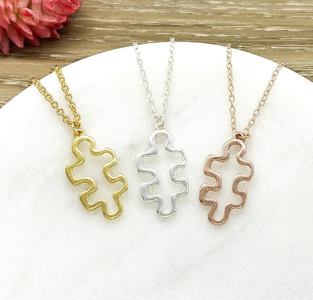 Motherhood Necklace, Autism Awareness Gift, Puzzle Necklace for Mother, Autism Parent Gift, Gift for Mom with Child on Spectrum