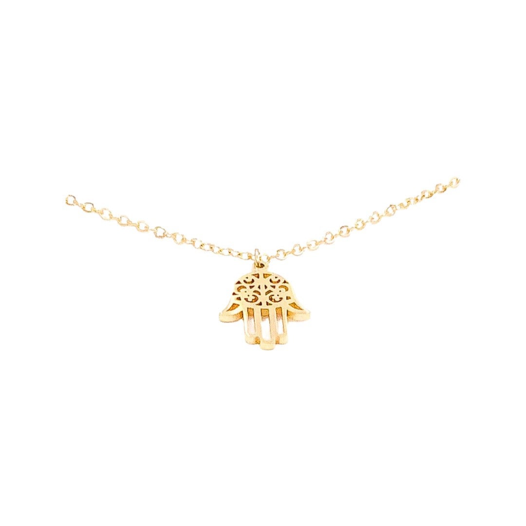 Collier Main de Hamsa en argent, cadeau de protection, bijou spirituel, collier Main de Fatima, cadeau de Hanoukka, porte-bonheur, chiromancie