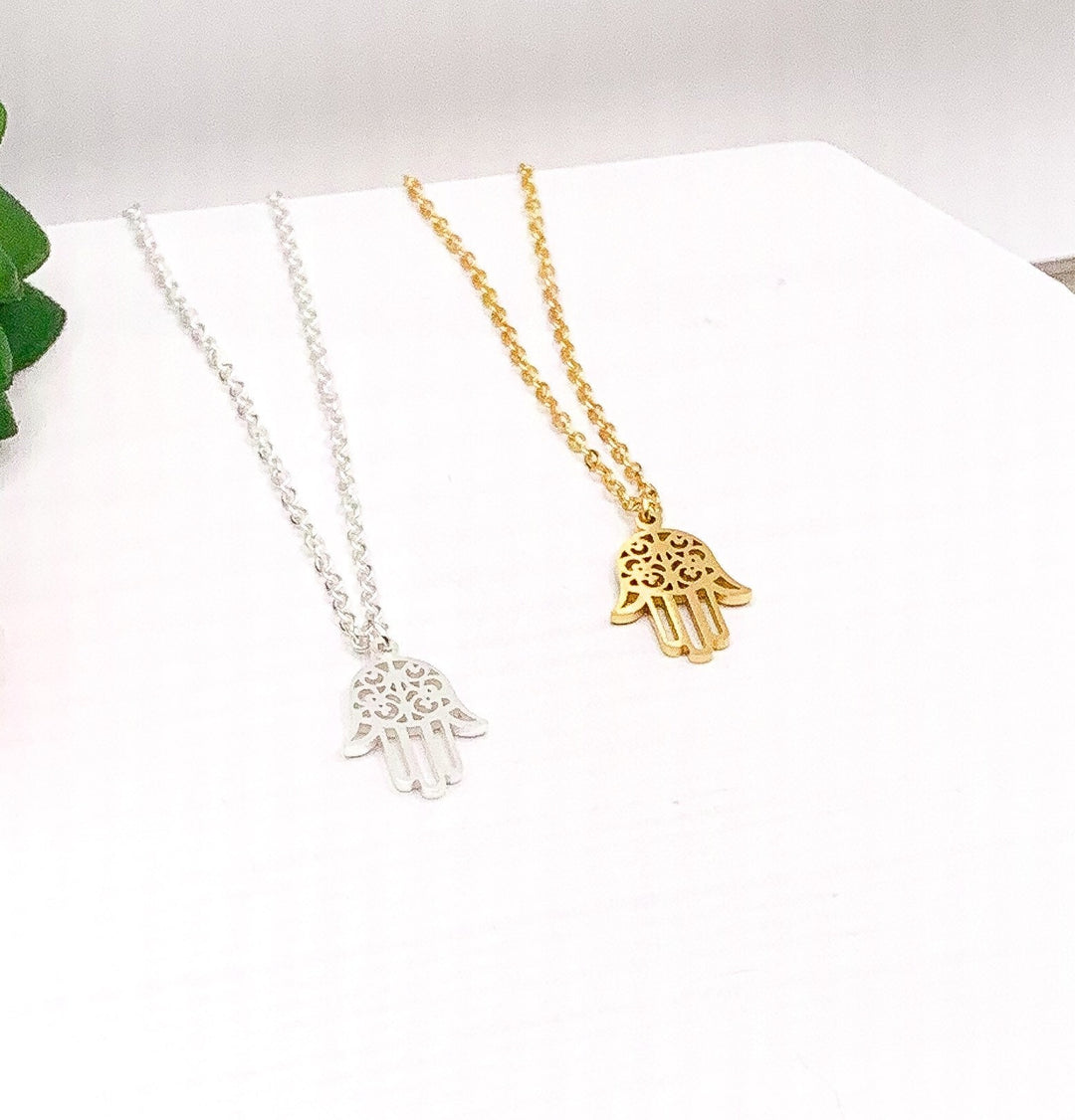 Collier Main de Hamsa en argent, cadeau de protection, bijou spirituel, collier Main de Fatima, cadeau de Hanoukka, porte-bonheur, chiromancie
