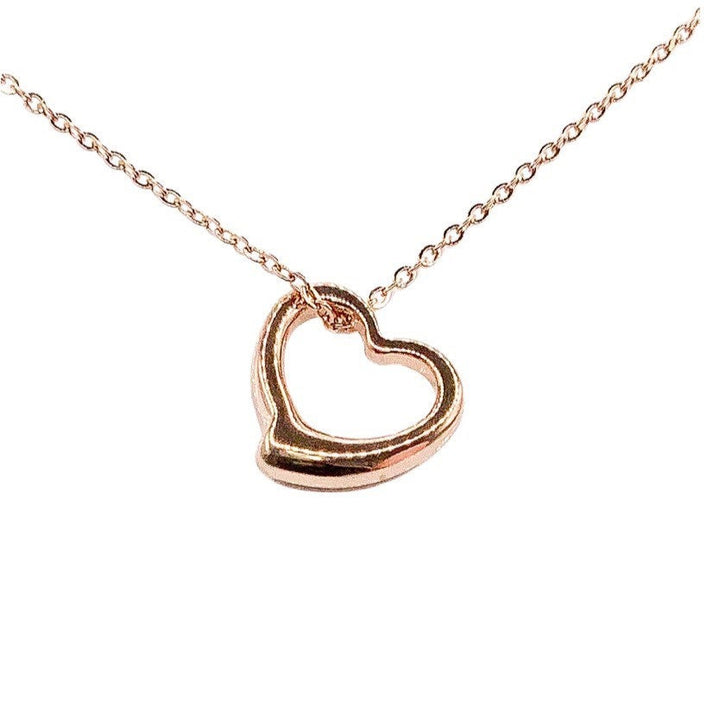 Collier cœur en or rose, collier cœur minimaliste, pendentif cœur délicat, cadeau pour une maman aimante, petit collier cœur, cadeau d'anniversaire pour elle